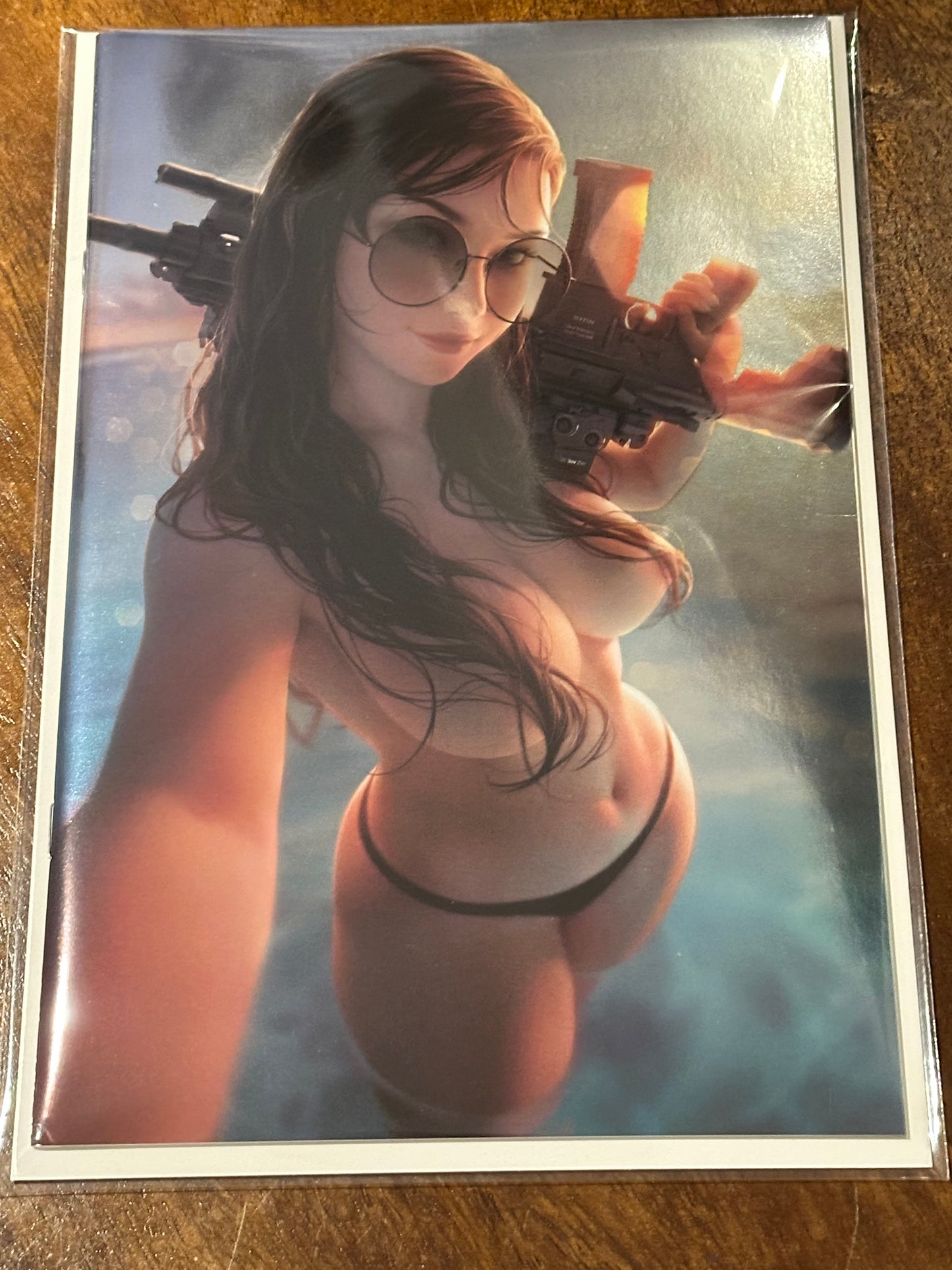 Auction / FOIL (INDENTATION) Gun Honey - Blood For Blood - Warren Louw NYCC Virgin