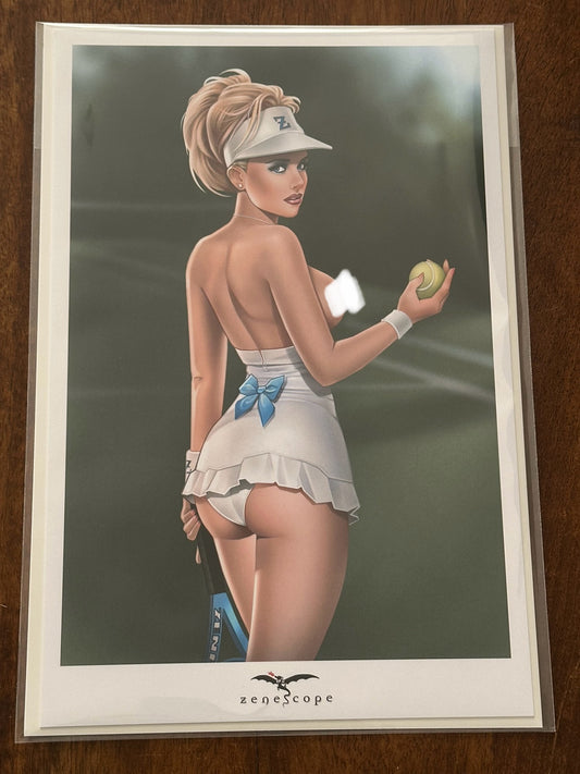 Auction / PRINT Zenescope Cardstock Comic Size Print  - Garvey Topless