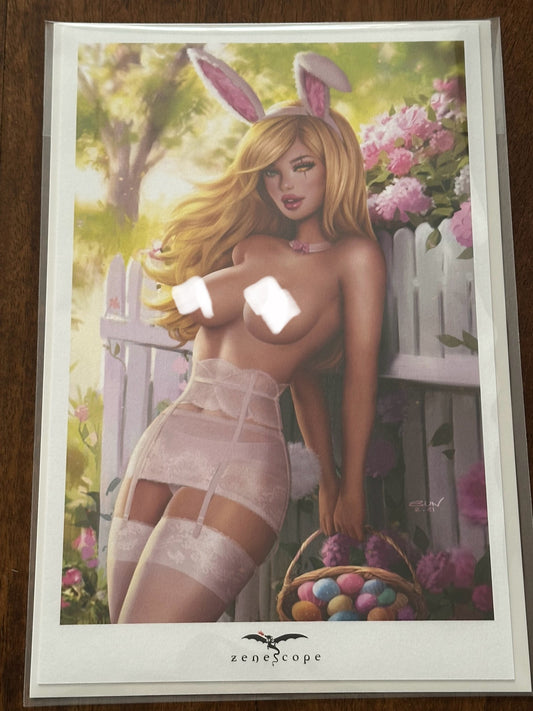 Auction / PRINT Zenescope Cardstock Comic Size Print  - Khamunaki Topless