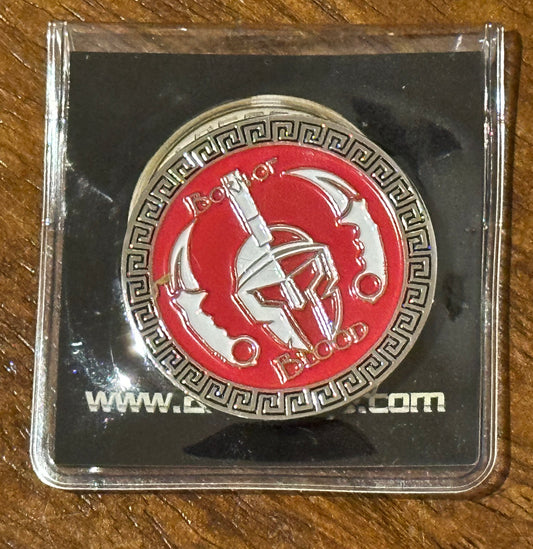 Merc Mag - Born of Blood Coin (Button Badge Size)